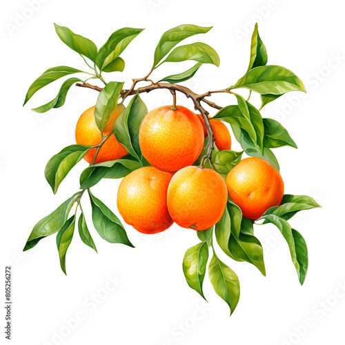 Oranges tree  Watercolor