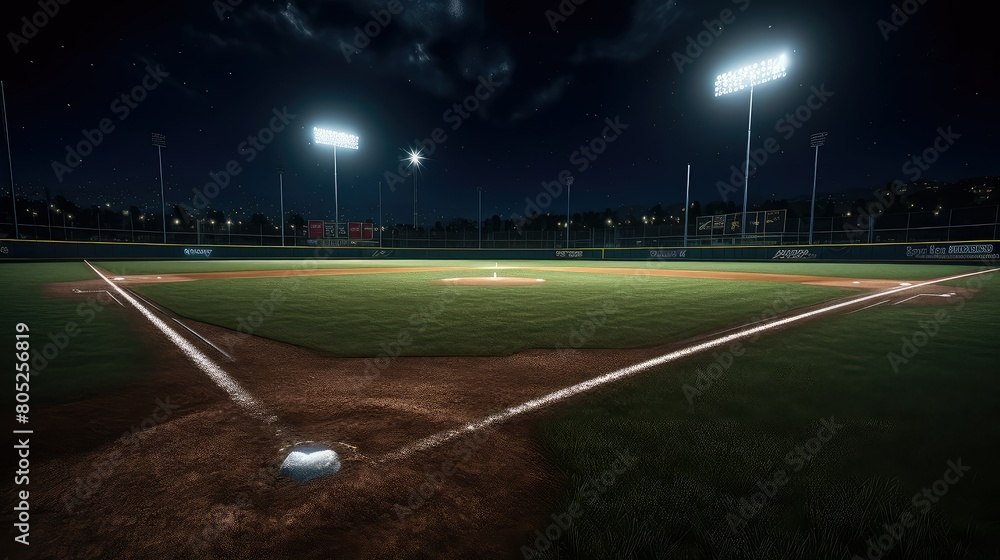 bright baseball lights