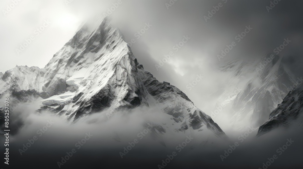 Obraz premium mountainous dark grey gradient