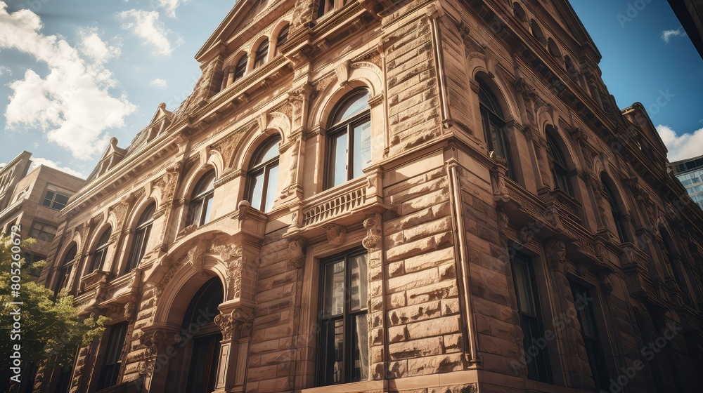 Fototapeta premium facade brown stone