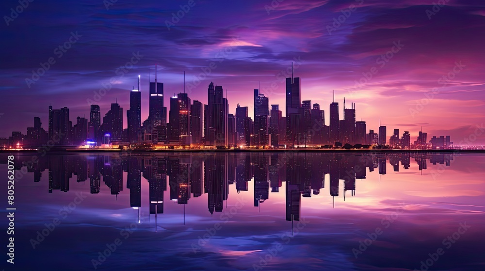 Obraz premium sky purple skyline