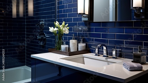 glossy navy blue design