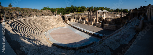 Panoramic view of the coliseum in Beit She'an National Park photo