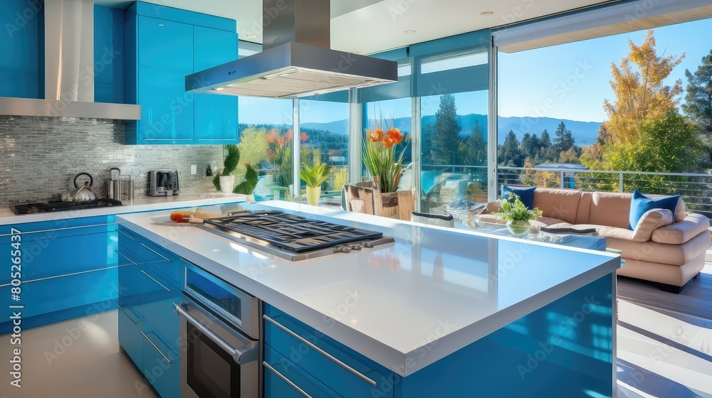 Fototapeta premium sleek bright interior home