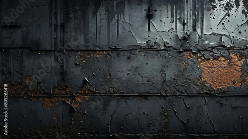  an edgy and raw abstract background featuring a grunge-inspired grainy surface in dark and moody tones. rough and uneven textures creating a sense of urban decay and industrial chic photo