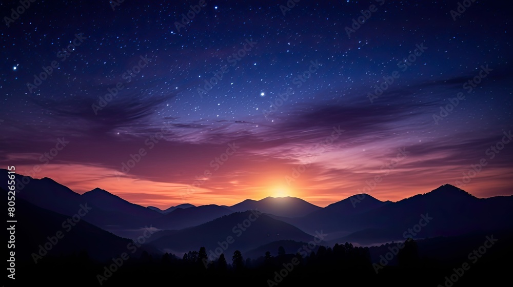 sundusk stars silhouette sundusk stars silhouette