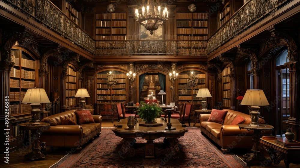 cozy library interior
