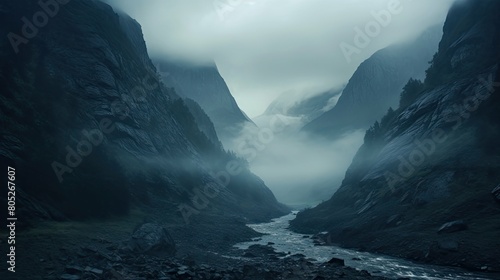 mist dark fog background