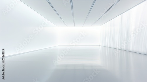 space blurred white interior