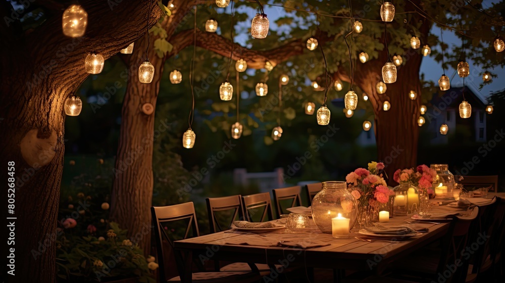 setting colored string lights setting colored string lights