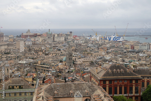 The panorama of Genoa, Italy