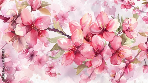 Spring blossom watercolor collection  fresh and light for seasonal marketing