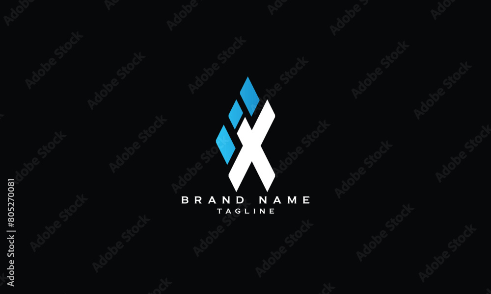 Obraz premium EX, XE, Abstract initial monogram letter alphabet logo design