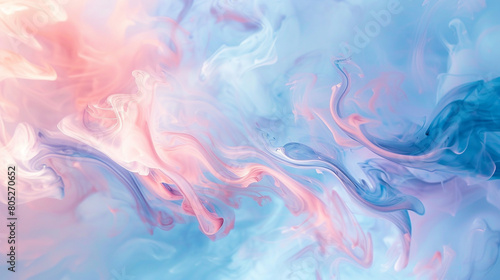 soft swirling patterns of sky blue and soft pink  ideal for an elegant abstract background