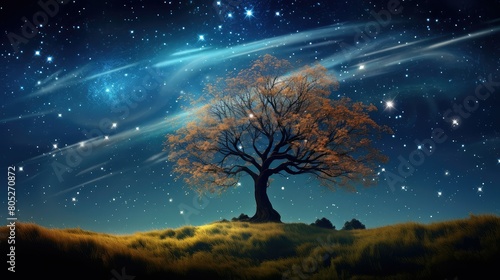 astronomy star sky tree