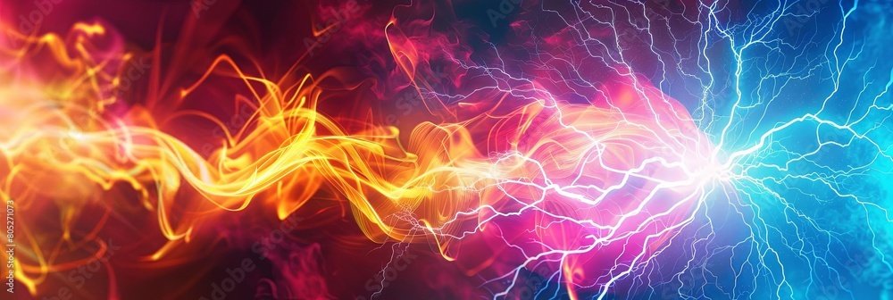 explosions of fire and electricity in the dark explosions of fire and electricity in the dark