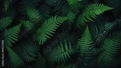 vibrant dark green plants In the second photograph