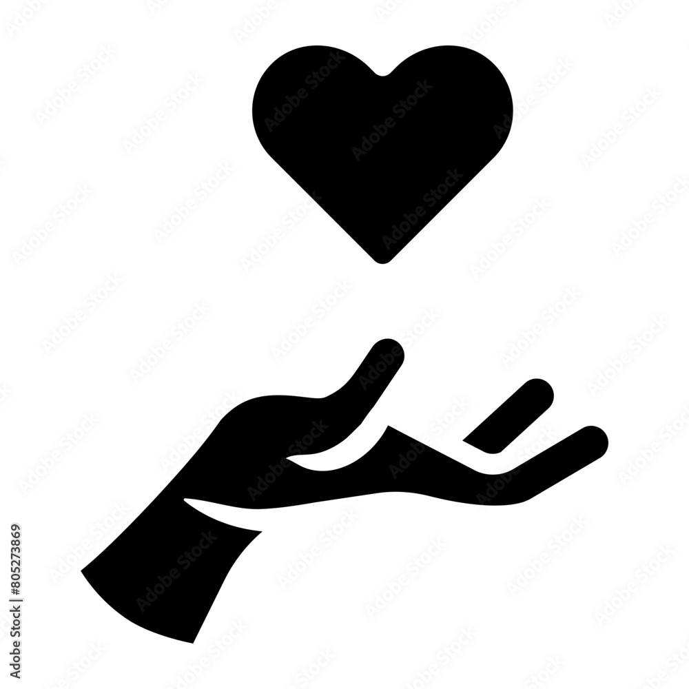 giving love glyph icon giving love glyph icon