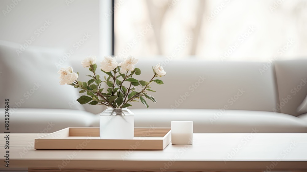 vase blurred interior home coffee table vase blurred interior home coffee table