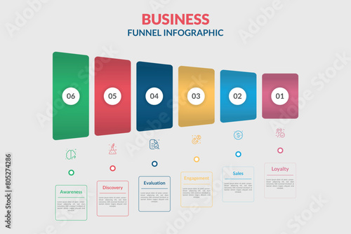 Funnel sales marketing business symbols leads vector image 6