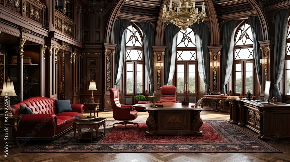 Fototapeta premium velvet executive office interior