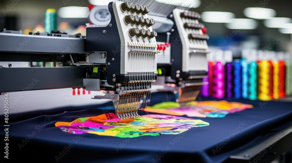 Naklejka premium fabric embroidery equipment