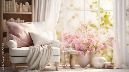 nook blurred spring interior design