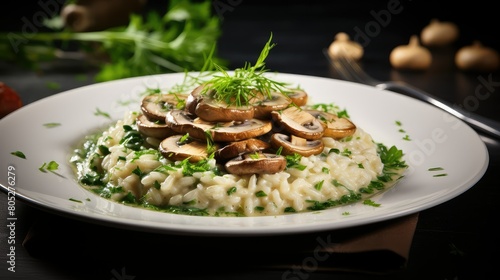 risotto parsley champignon mushroom