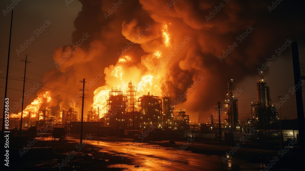 devastating oil refinery explosion
