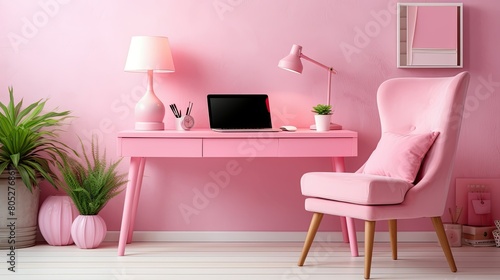 stylish pink laptop desk
