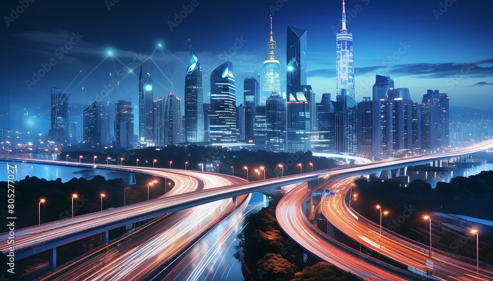 Fototapeta premium City Scape, Skyscraper City life