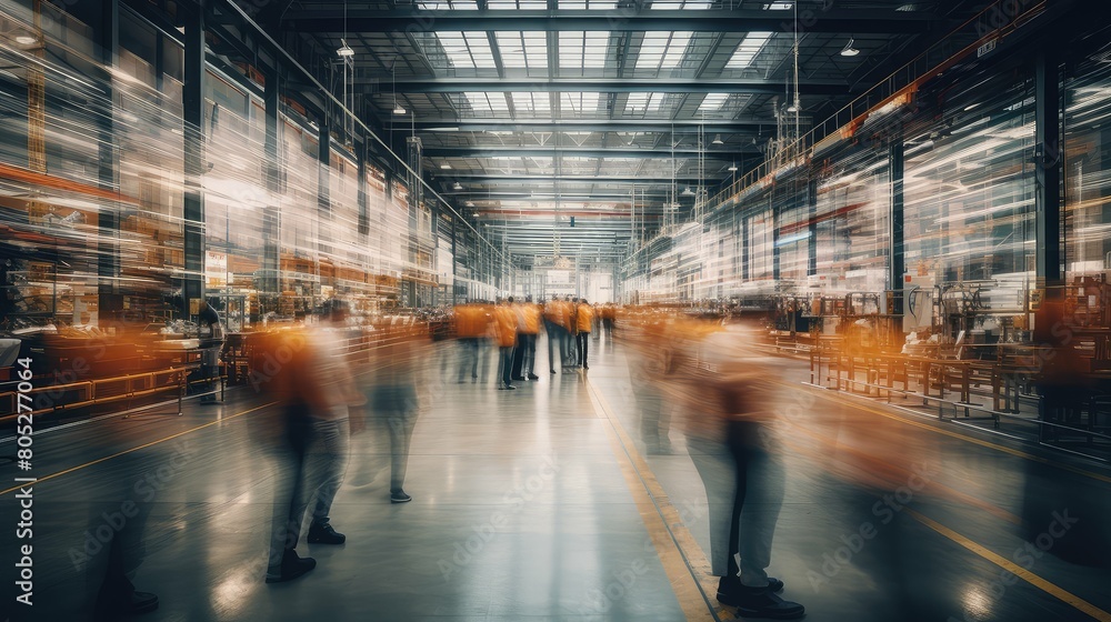 streaks blurred warehouse interior streaks blurred warehouse interior