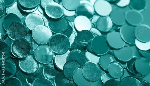 abstract aqua menthe color or turquoise and aqua glitter sparkle confetti background or mint color party color trends 2020 smoke photo