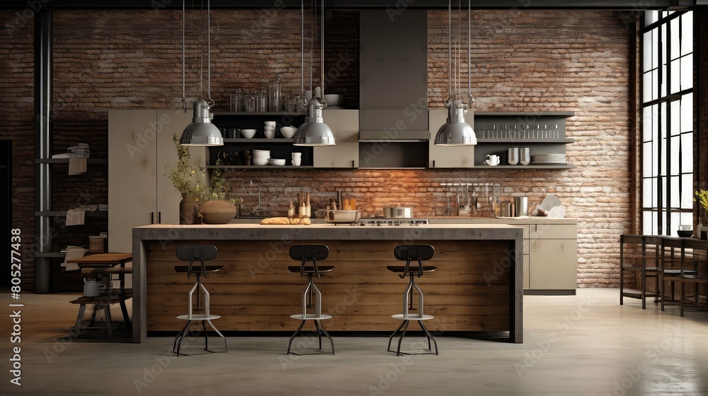sleek modern kitchen interior