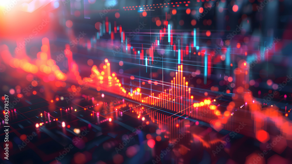 Financial Surge: Sharp Increase with Abstract Tech Elements in Financial Growth and Innovation Financial Surge: Sharp Increase with Abstract Tech Elements in Financial Growth and Innovation