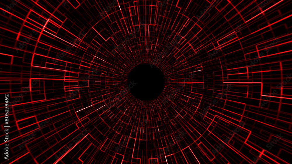 Motion graphics black hole digital particle background. illustration ...