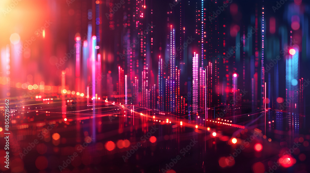 Growth Algorithm: A Financial Chart with Abstract Tech Icons for Financial Growth and Innovation Growth Algorithm: A Financial Chart with Abstract Tech Icons for Financial Growth and Innovation