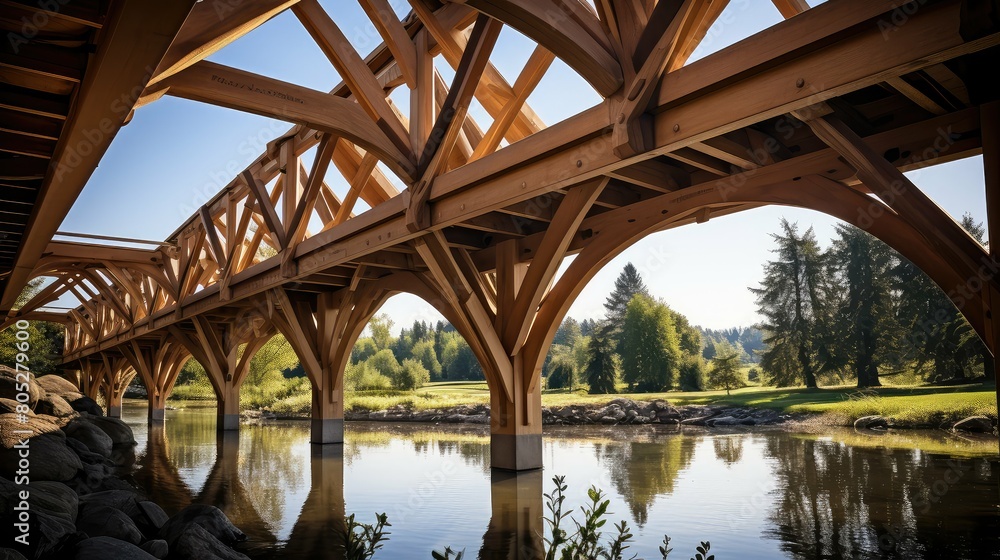 Fototapeta premium architecture framework timber frame