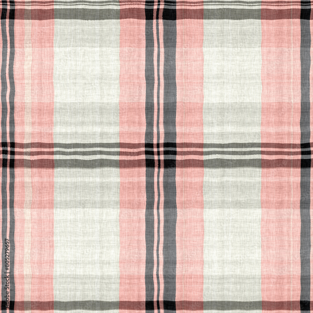 Woven tartan in spring color cloth plaid background pattern. Traditional checkered home decor linen cloth texture effect. Seamless soft furnishing fabric. Variegated melange weave all over print. Woven tartan in spring color cloth plaid background pattern. Traditional checkered home decor linen cloth texture effect. Seamless soft furnishing fabric. Variegated melange weave all over print.