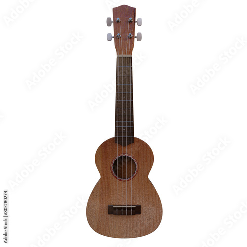 3d render ukulele with transparent background photo