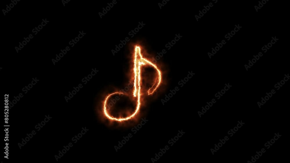 Fair Neon line music icon sat animation on black background. Glowing musical note icon on black background. Fair Neon line music icon sat animation on black background. Glowing musical note icon on black background.