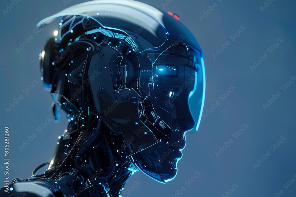 Fototapeta premium The AI revolution visualized capturing the essence of technological advancement and digital prediction 