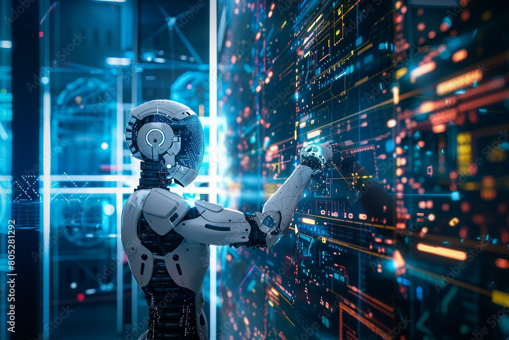 The AI revolution visualized capturing the essence of technological advancement and digital prediction 