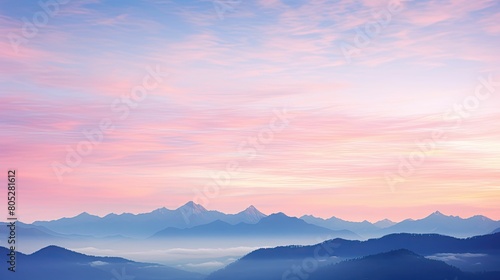 mountain pink blue