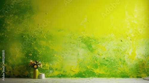 bright green and yellow paint photo