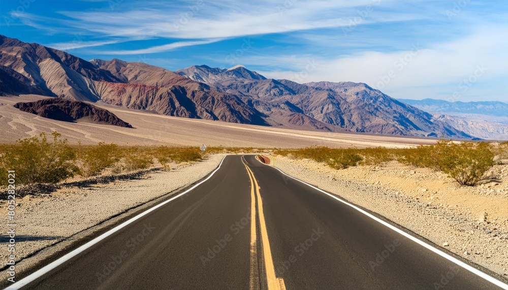 Desert Highway at Death Valley National Park, California, USA
