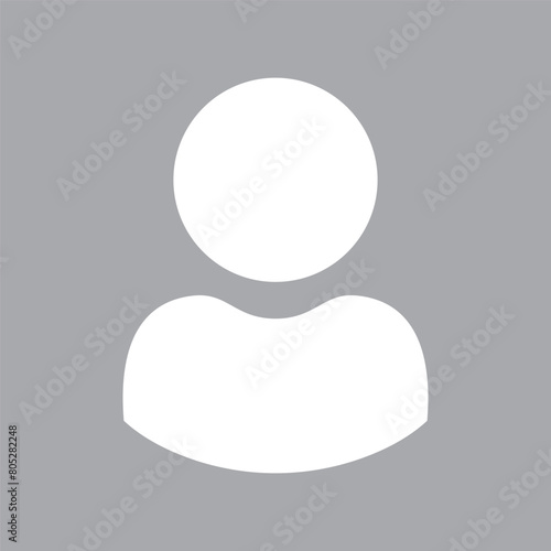 Man avatar profile picture placeholder flat vector design photo