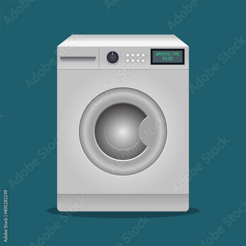 Modern washing machine vector design. Vector illustration of home appliances