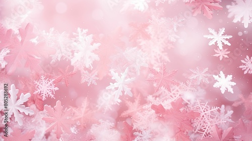 blush pink snowflake background