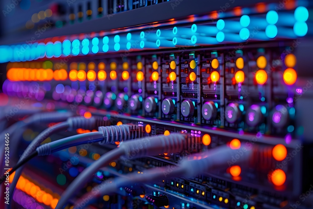 Intricate Cloud Server Rack with Blinking LED Lights and Precise Engineering Details in Technical Product Photography Style Intricate Cloud Server Rack with Blinking LED Lights and Precise Engineering Details in Technical Product Photography Style